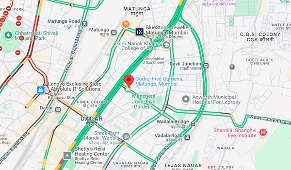 Godrej Five Gardens Location Map